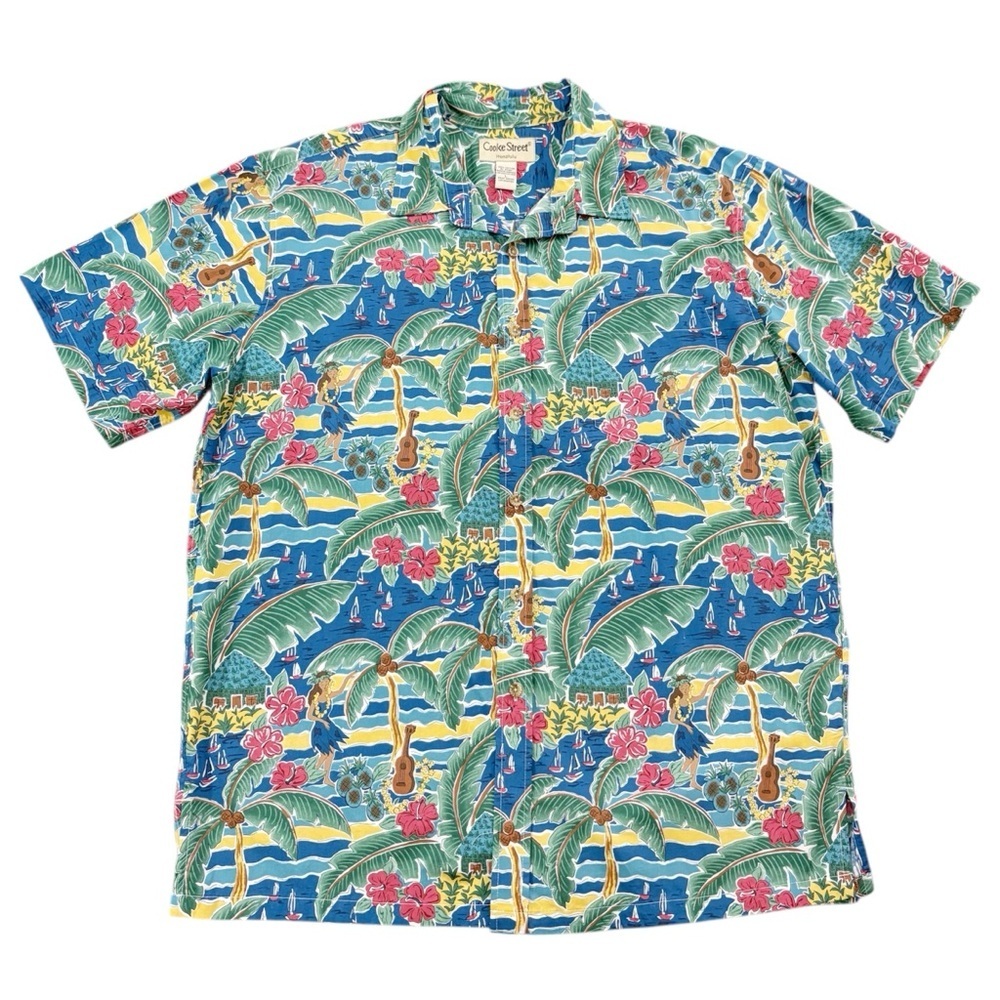 NWT Cooke Street Honolulu Tropical Hawaiian Shirt Large